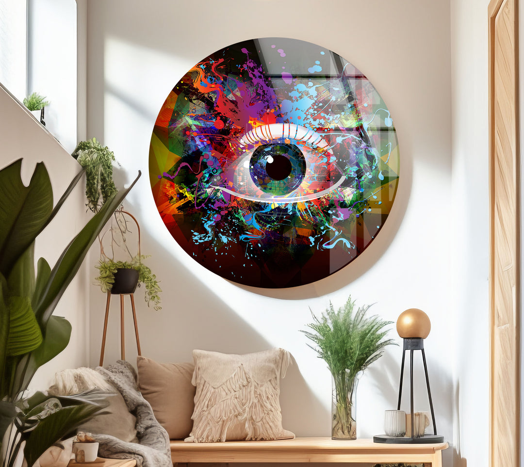 The Colorful Eye Abstract Stained Glass Art & Cool Wall Decor