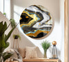 Gold Black Resin Abstract Glass Wall Art