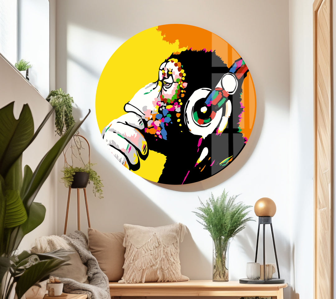 Monkey Cool Art Street Art Tempered Glass Wall Art - MyPhotoStation