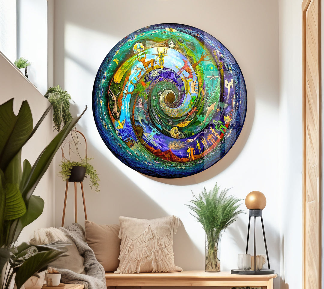 Unique Abstract Glass Wall Art Pieces