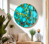 Green Gold Marble Tempered Glass Wall Art
