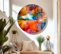 yellow  yataymix  red  pink  orange  colorful  blue  Wall Hangings  Large Wall Art  Abstract Cloud  utilize UV printing technology  UV printing technology  glass wall art pieces are distinctive and also durable  Abstract Clouds Tempered Glass Wall Art  art glass  glass  glass artwork clouds