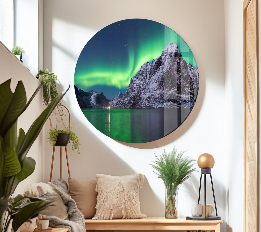 Northen Lights Glass Wall Art stained glass wall art, stained glass wall decor