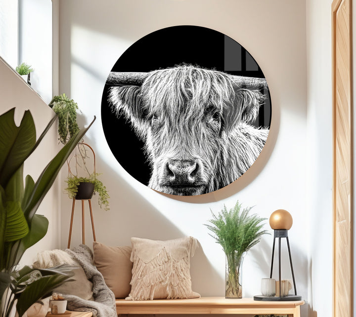 Highland Scottish Cow Glass Wall Art glass photo prints, glass picture prints