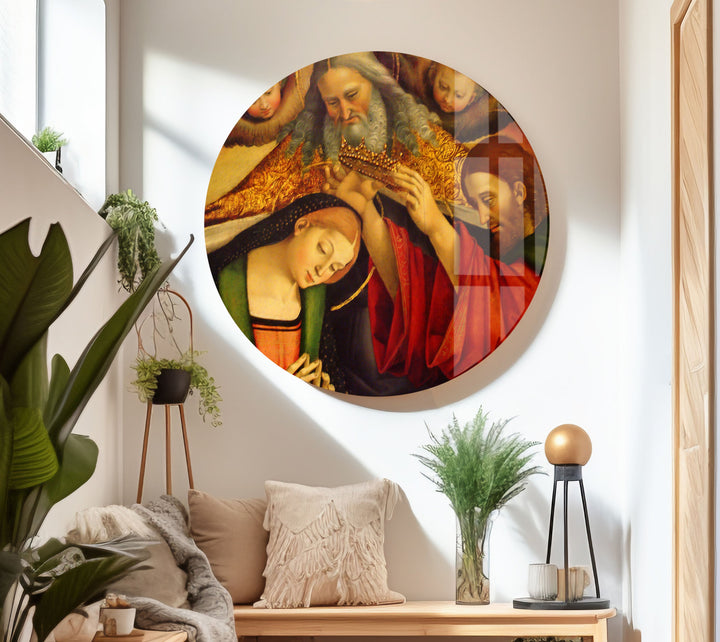 The Coronation of the Virgin Mary Luca Signorelli Glass Wall Art