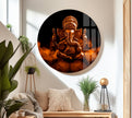 Lord Ganesha Picture on Glass | Elegant Wall Art