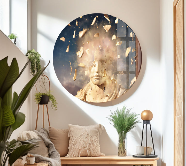 Modern Sculpture Tempered Glass Wall Art - MyPhotoStation