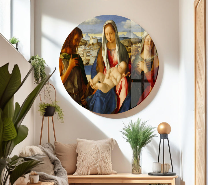 Madonna of the Meadow Glass Art Pictures Online