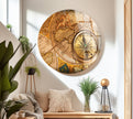 Compass Modern Glass Wall Art