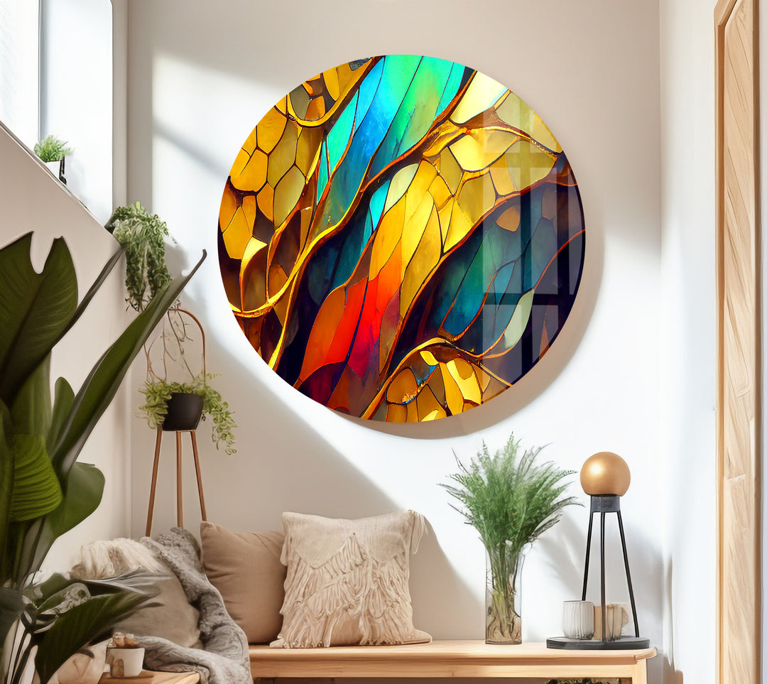 Gold Stained Glass Wall Art picture on glass wall art, photos printed on glass