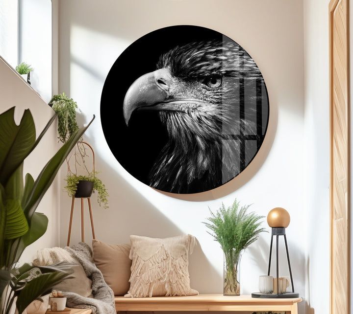 Eagle Portrait Glass Wall Art large glass photo prints, glass wall photos