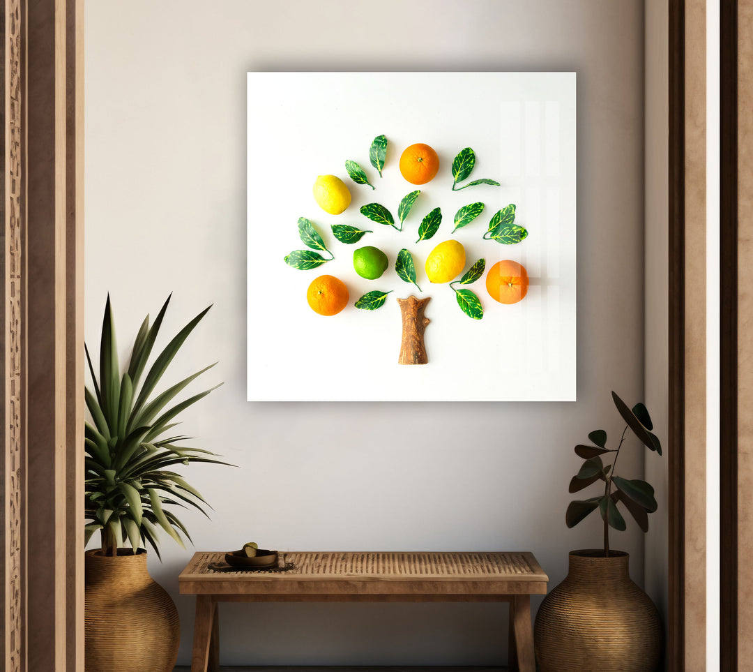 Citrus Fruits Glass Wall Art, glass photo prints, glass picture prints