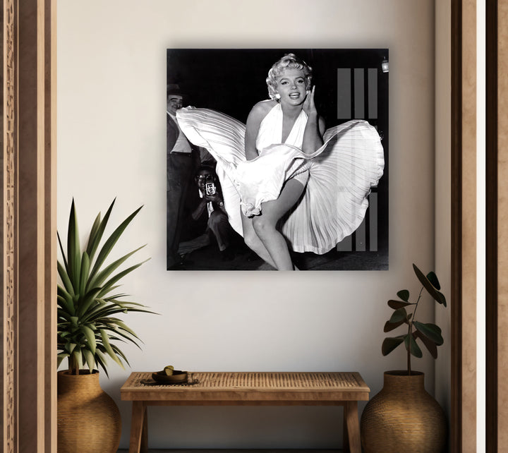 Marilyn Monroe Portre Glass Wall Art glass wall decor, glass wall art decor
