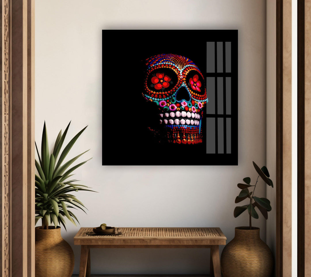 Sugar Calavera Mexican Skull Cool Art Prints & Tempered Glass Art