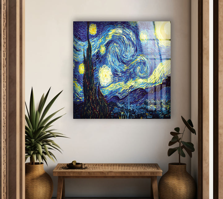 Starry Night Vincent Van Gogh Glass Photo Prints for Walls