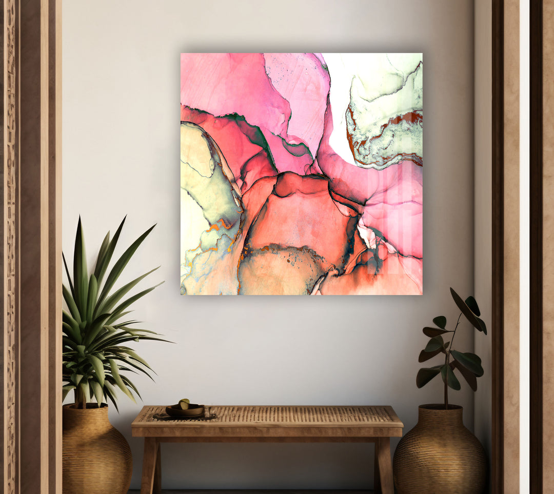 Pink Abstract Modern Glass Art & Cool Wall Art