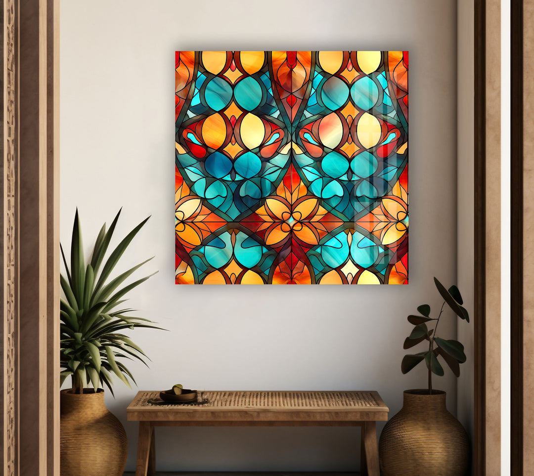 Seamless Pattern Glass Wall Art glass art painting, glass art for the Wall