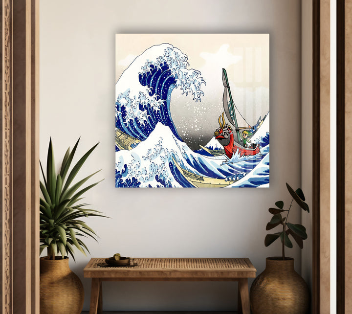 Wave Kanagawa Glass Photo Prints & Cool Abstract