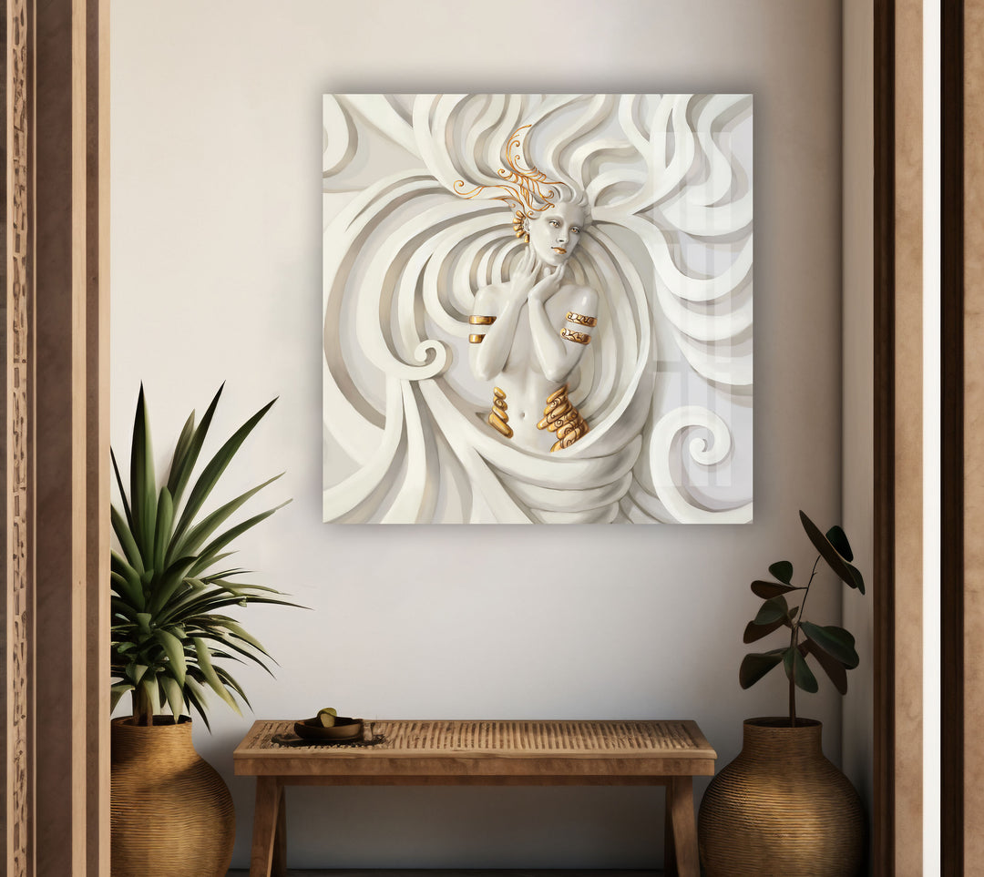 Gold Venus Portrait Glass Photo Prints & Cool Abstract