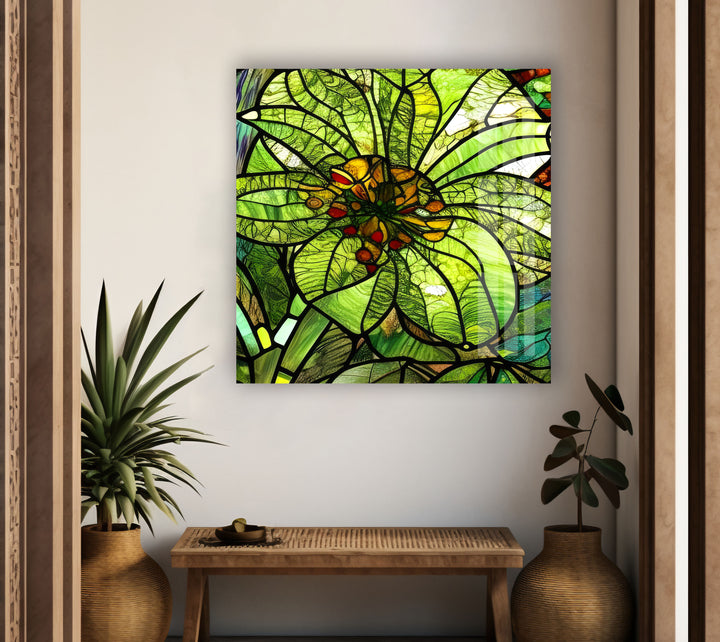 Flower Stained Glass Wall Art - MyPhotoStation