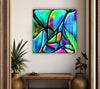 Vivid Stained Art Deco Glass Wall Art