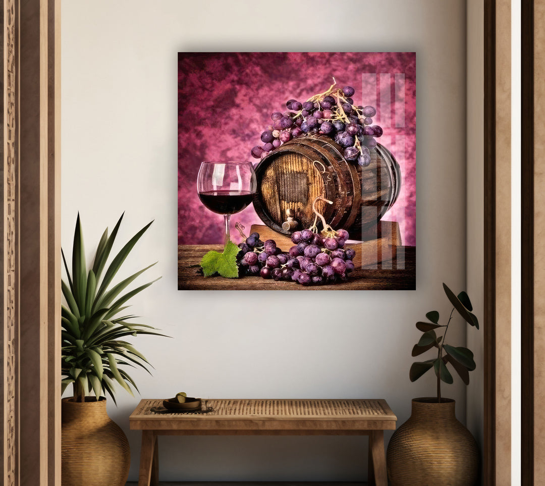 Wine Barrell Glass Wall Art, art glass wall art, glass wall art pictures