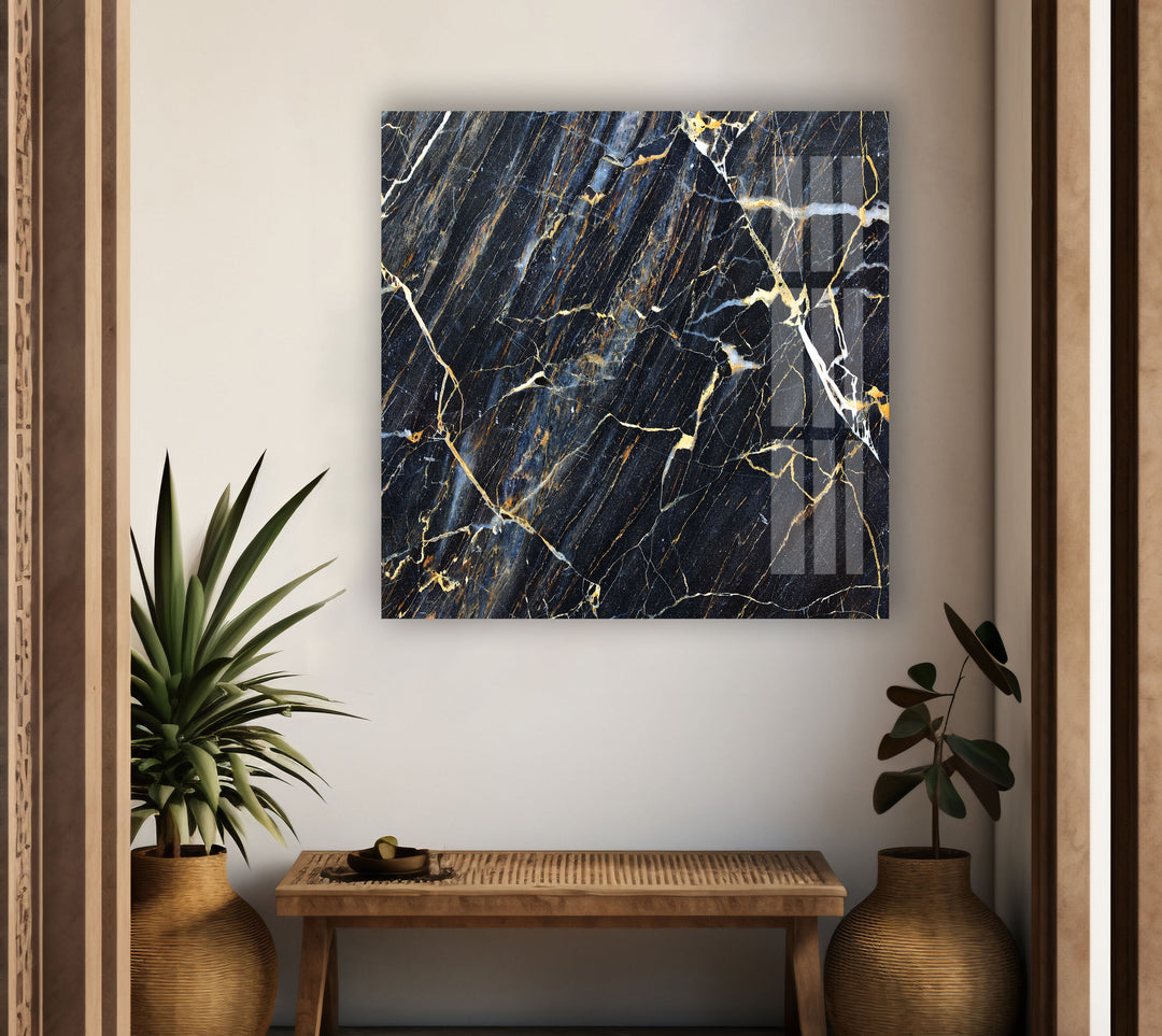 Black Marble Patterned Glass Wall Art picture on glass wall art, photos printed on glass