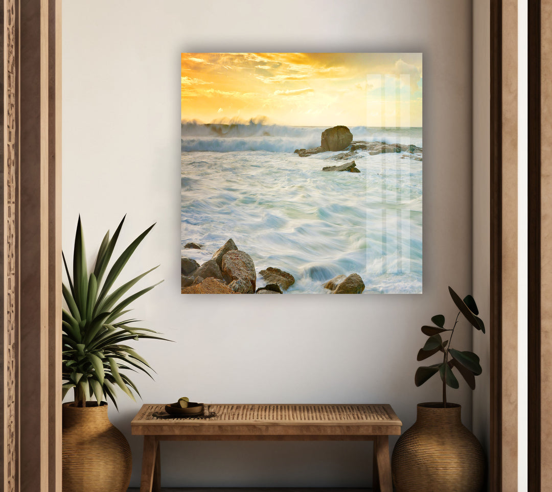 Big Ocean Waves Glass Wall Art large glass photo prints, glass wall photos