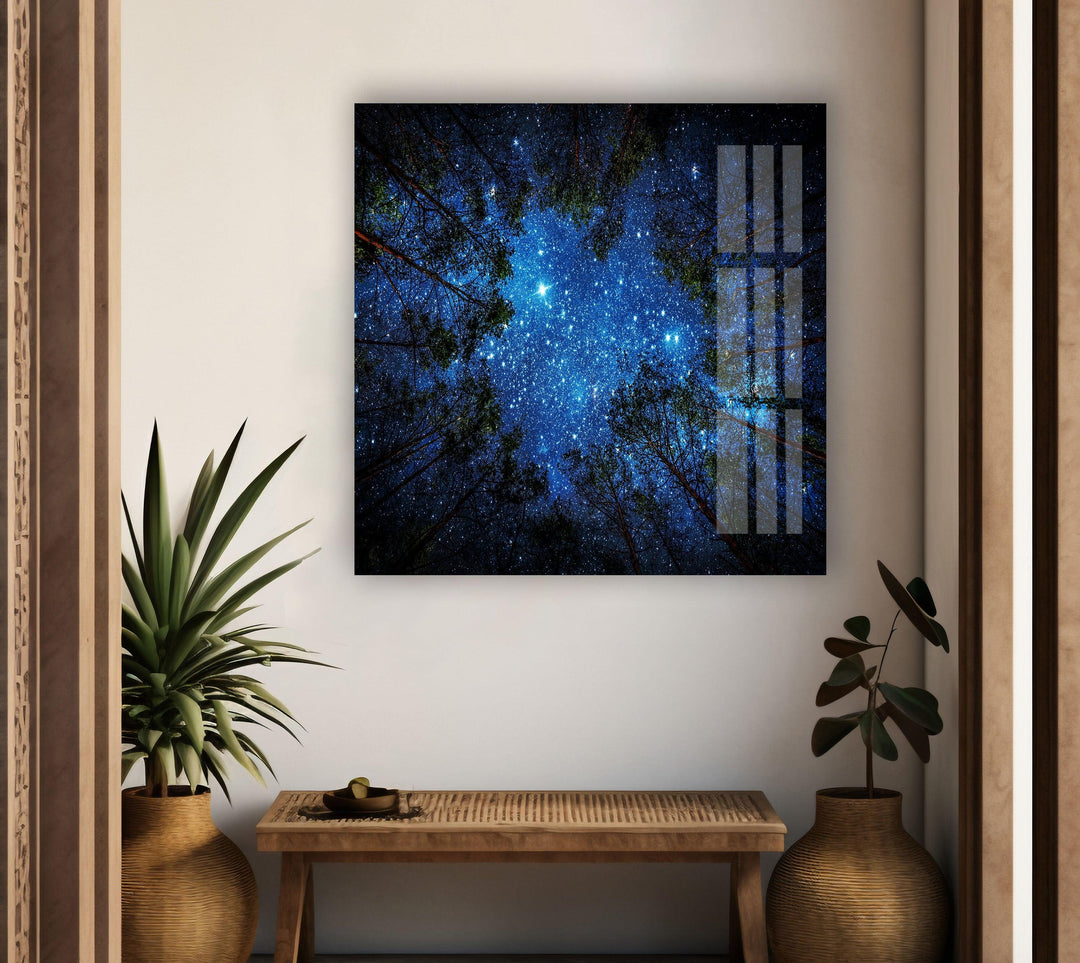 Night Sky Glass Wall Art, glass image printing, glass prints from photos