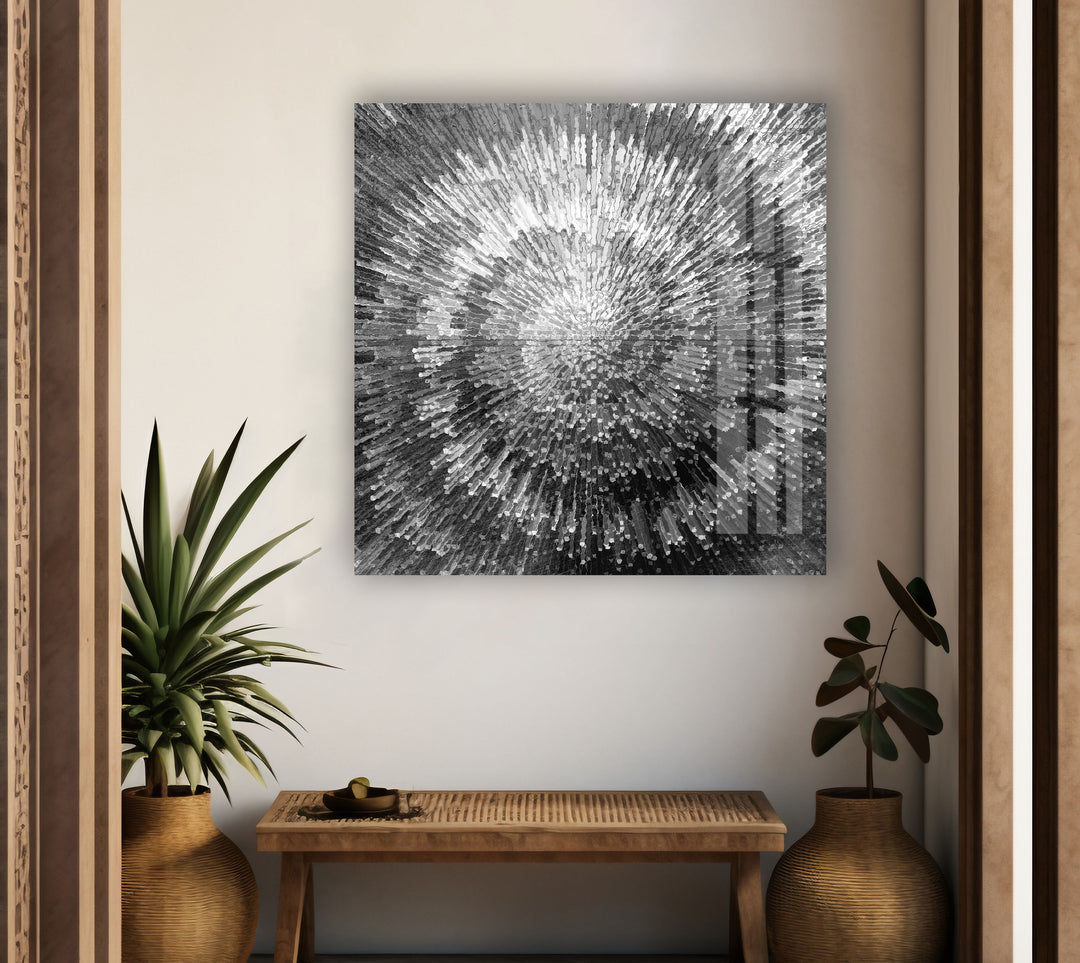 Silver Abstract Tempered Glass Wall Art - MyPhotoStation