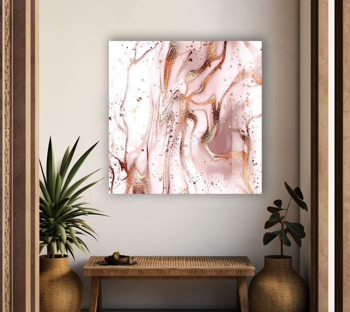 Rose Gold Alcohol ink Glass Photo Prints & Cool Art Pieces