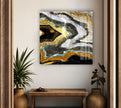 Golden marble wall decor