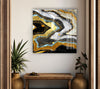 Golden marble wall decor