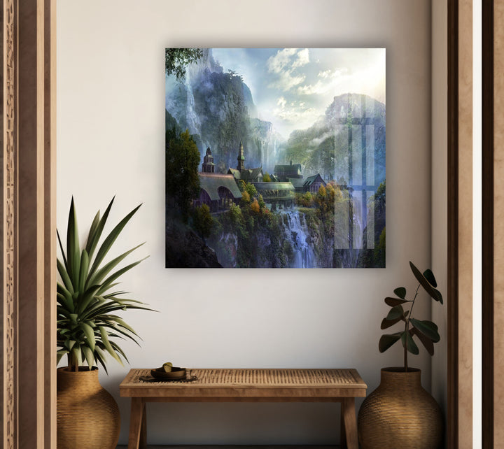 Lord Of The Rings Landscape Glass Wall Art glass pictures for Wall, glass prints wall art