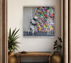 Banksy Street Art Graffiti Tempered Glass Wall Art - MyPhotoStation. Buy Banksy Art.