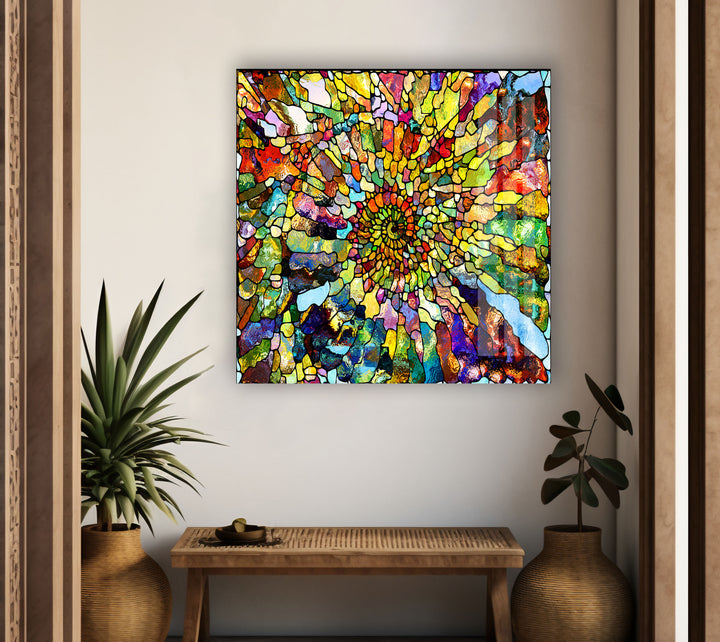 Stained Colored Glass Wall Art glass art painting, glass art for the Wall