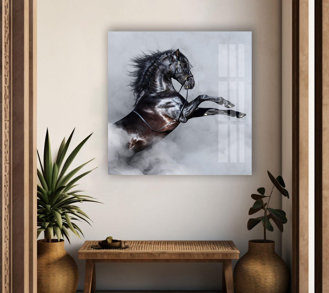 Imposing Horse Glass Wall Art glass photo prints, glass picture prints