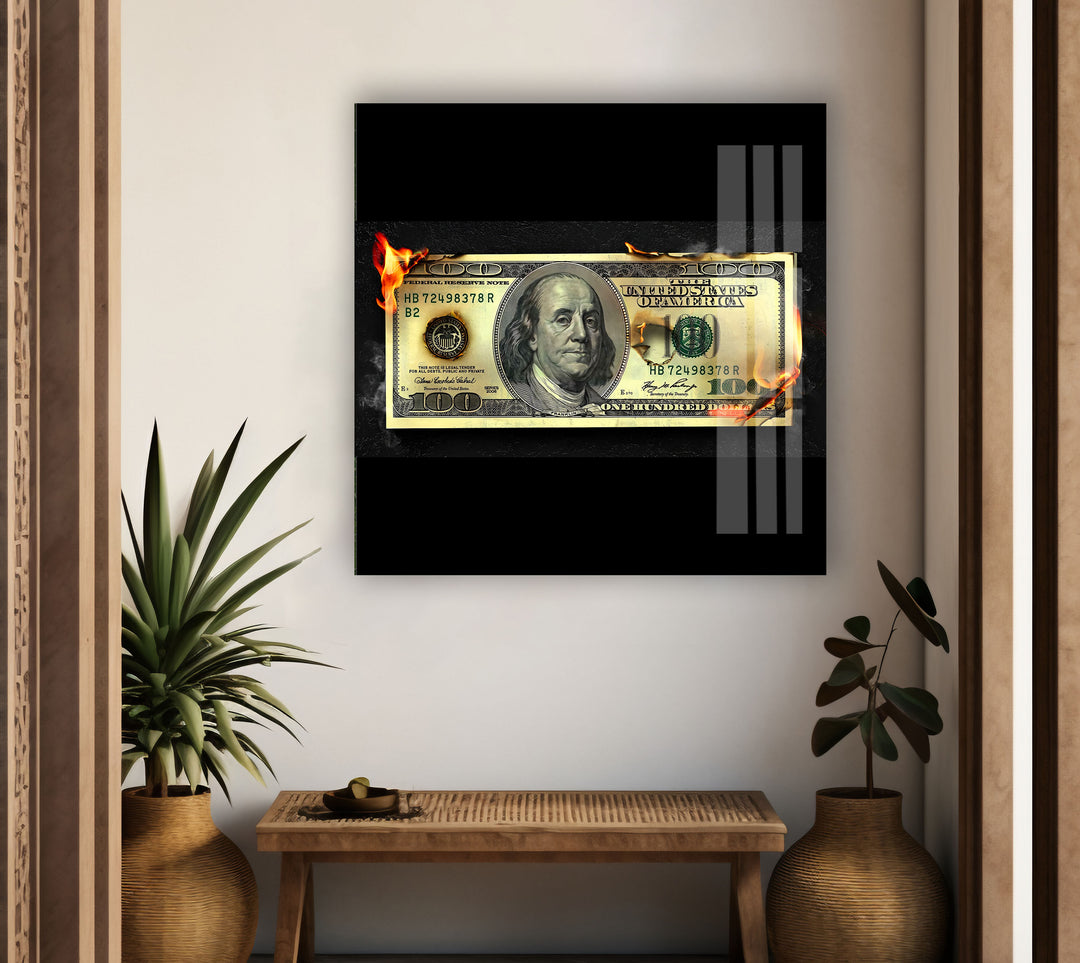 Money Cool Art Tempered Glass Wall Art - MyPhotoStation