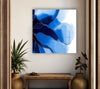 Blue Abstract Tempered Glass Wall Art