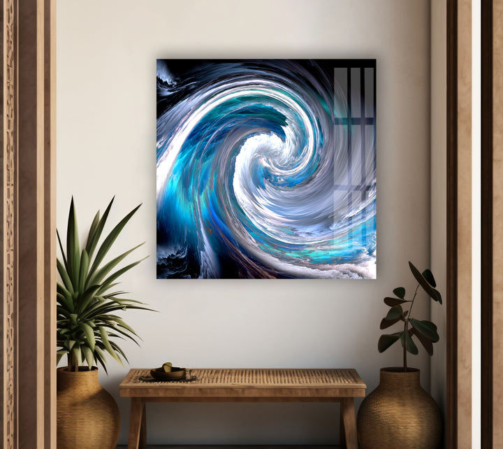 Blue Artistic Abstract Glass Art Creations artdesigna wall art