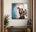 Angel With The Sudarium Glass Wall Art for Home Decor