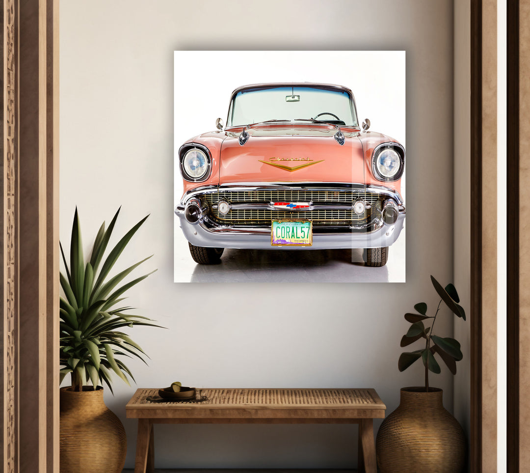 Old Car Vintage Tempered Glass Wall Art - MyPhotoStation