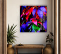 Colorful Autumn Leaves Glass Wall Art, custom glass pictures, glass art prints
