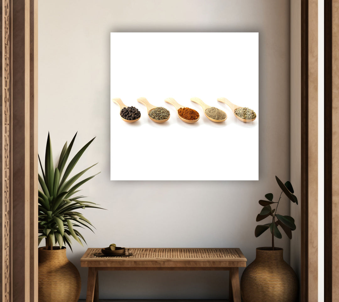 Kitchen Spices Glass Wall Art, art glass wall art, glass wall art pictures