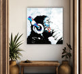 Banksy Dj Monkey Tempered Glass Wall Art - MyPhotoStation - For those who prefer a more intimate setting, our Banksy prints for sale and Banksy art prints offer a variety of smaller options that still pack a punch. These prints are perfect for creating a curated gallery wall or adding a touch of street art to your personal space. Each print is crafted with the same attention to detail and quality as our larger pieces.