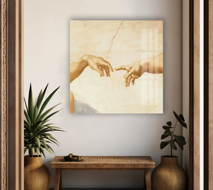 Michelangelo The Creation of Adam Glass Pictures for Your Home