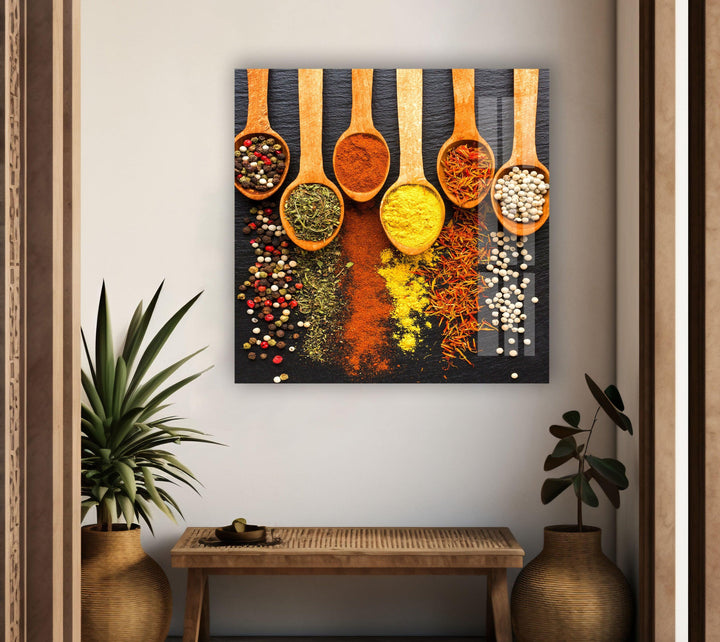 Wooden Spoons Glass Wall Art, glass photo prints, glass picture prints