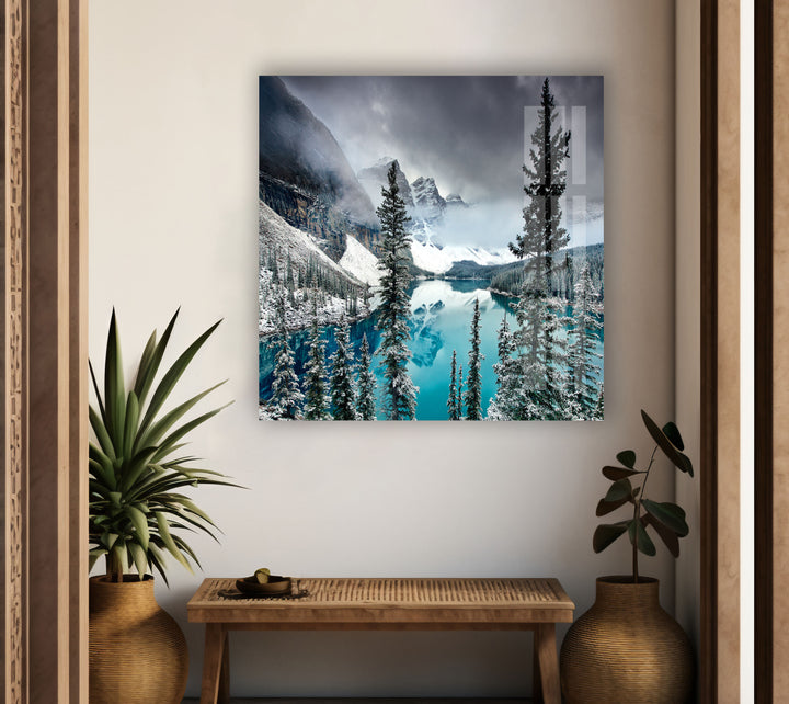 Moraine Lake Glass Wall Art