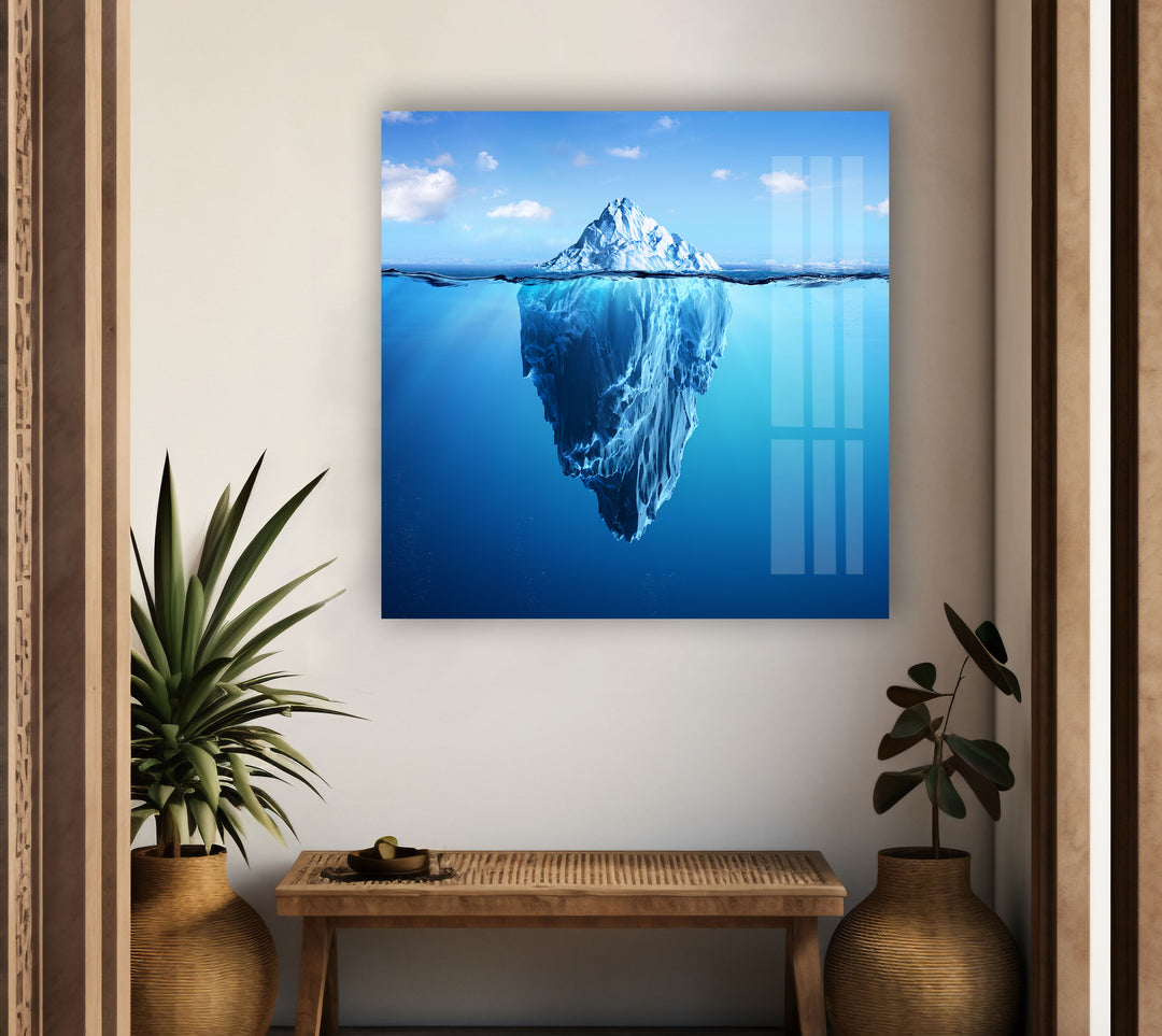 Iceberg In Sea Glass Wall Art large glass photo prints, glass wall photos