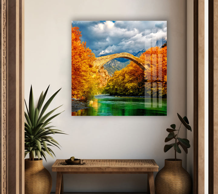 Konitsa Bridge Glass Wall Art Glass Printing Wall Art, Print photos on glass